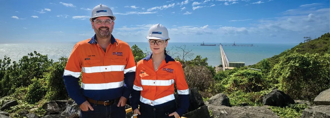 APSEZ employees at a coastal port terminal
