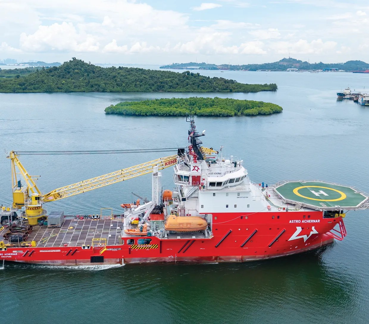 Astro Achernar marine support vessel operated by APSEZ