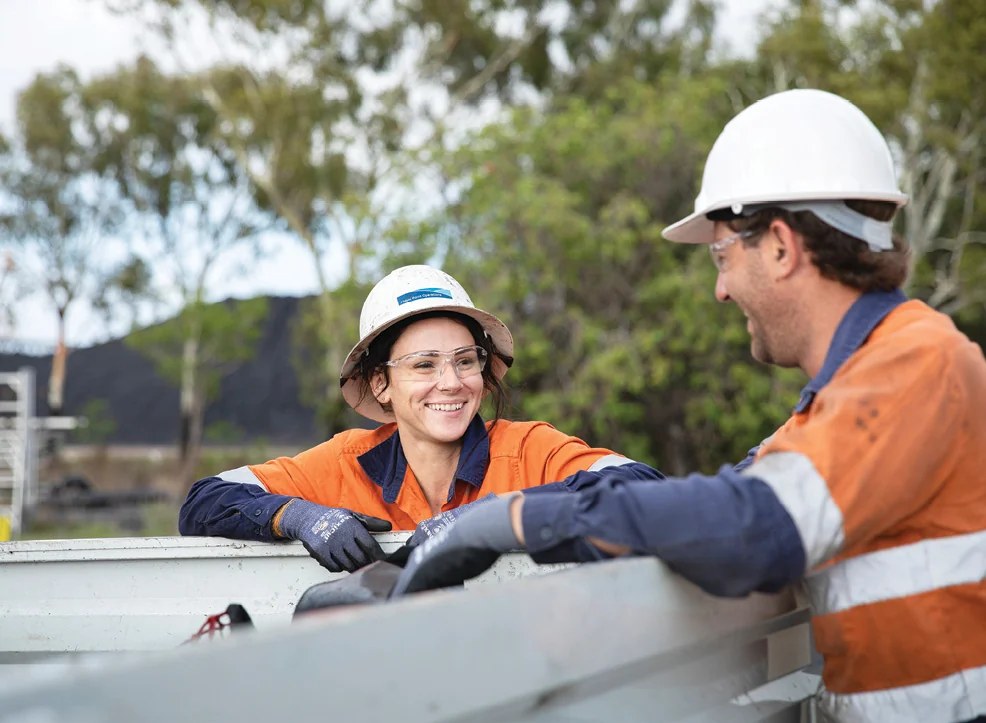APSEZ colleagues in safety gear at a port site
